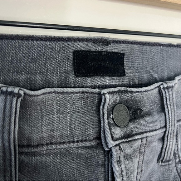 MOTHER Black Jeans The Tomcat Roller Fray Women's Size 25 Dark Flare Wide Leg - Picture 4 of 10